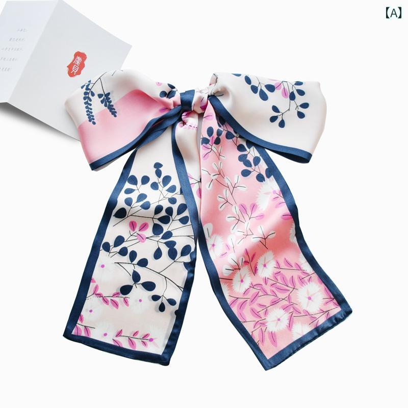 女性 スカーフ 韓国 シルクリボン 桑 ロング 小さな 狭い ヘッドバンド シャツ 装飾 夏 綺麗 可愛い おしゃれ 長方形 マルベリー