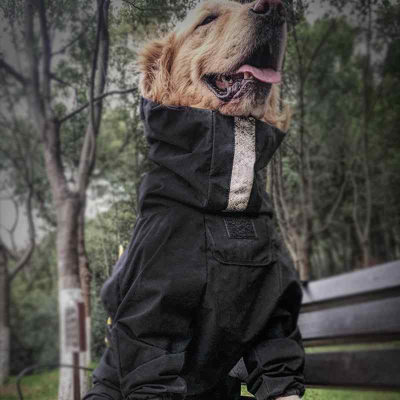 ドッグウェア レインコート 4本足 オールインクルーシブ 中型 大型 犬 ゴールデンレトリバー ジャケット 防水 ペット用品 カジュアル ブラック