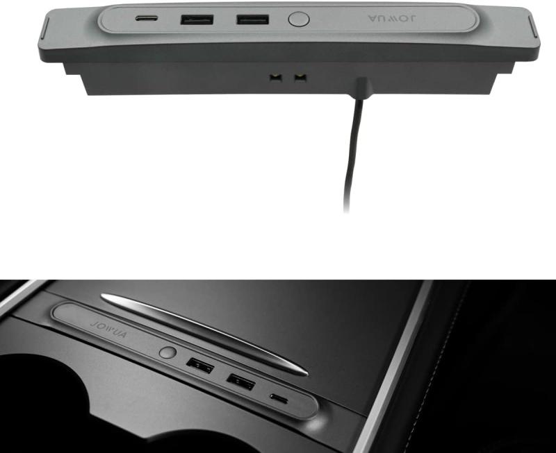JOWUA ߥLEDϥ֥С 2021-2023 Tesla Model Y & Model 3 USB-Cݡ1 USB-Aݡ2