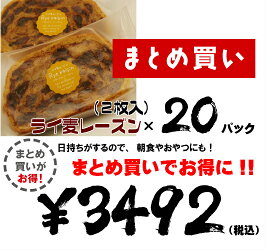 ライ麦レーズン2枚入り×20パック【岩手県_物産展】【ふるさと割】