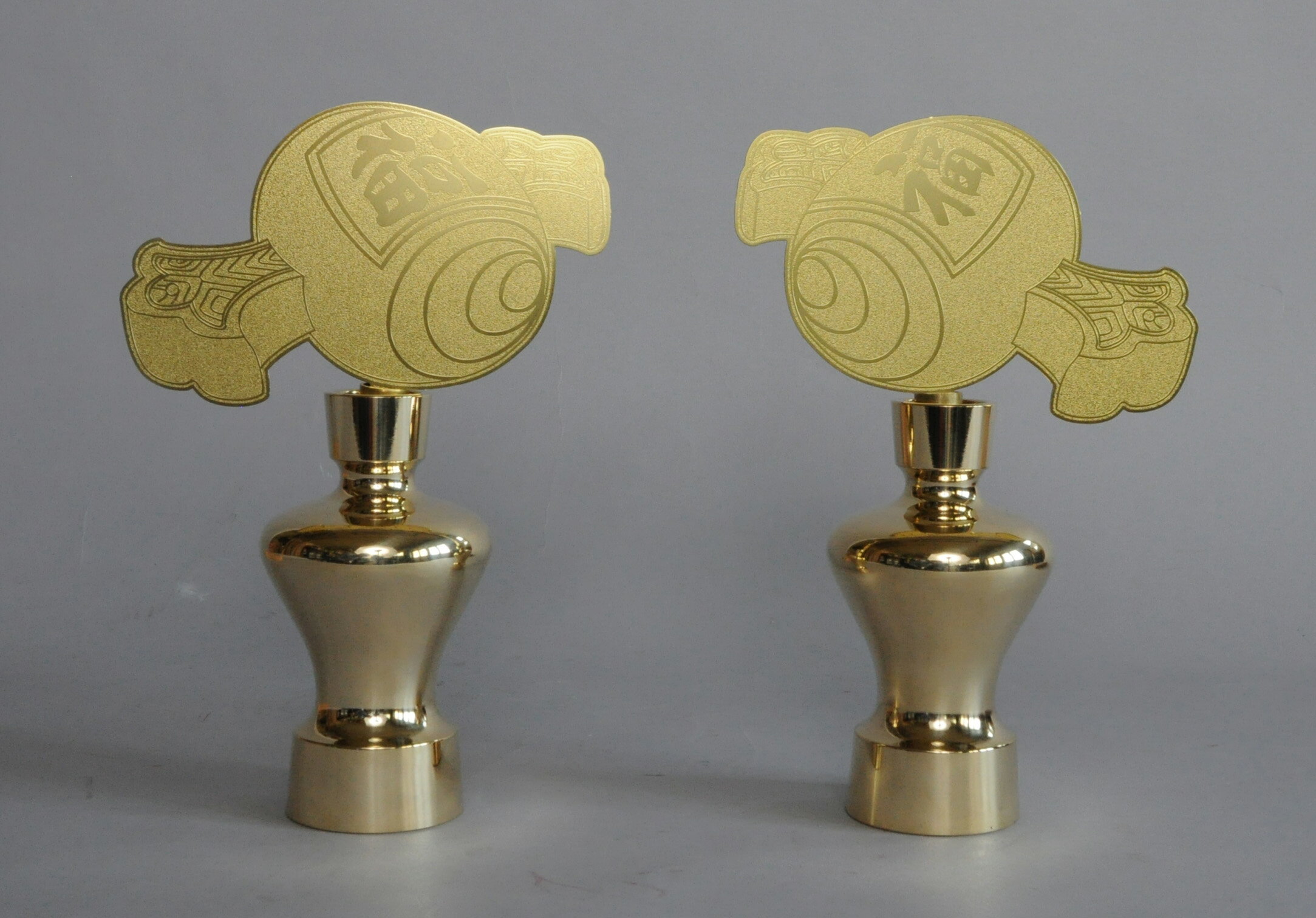 大黒小槌熨斗口 銅板金メッキ仕上げ20cm　真鍮製徳利付き