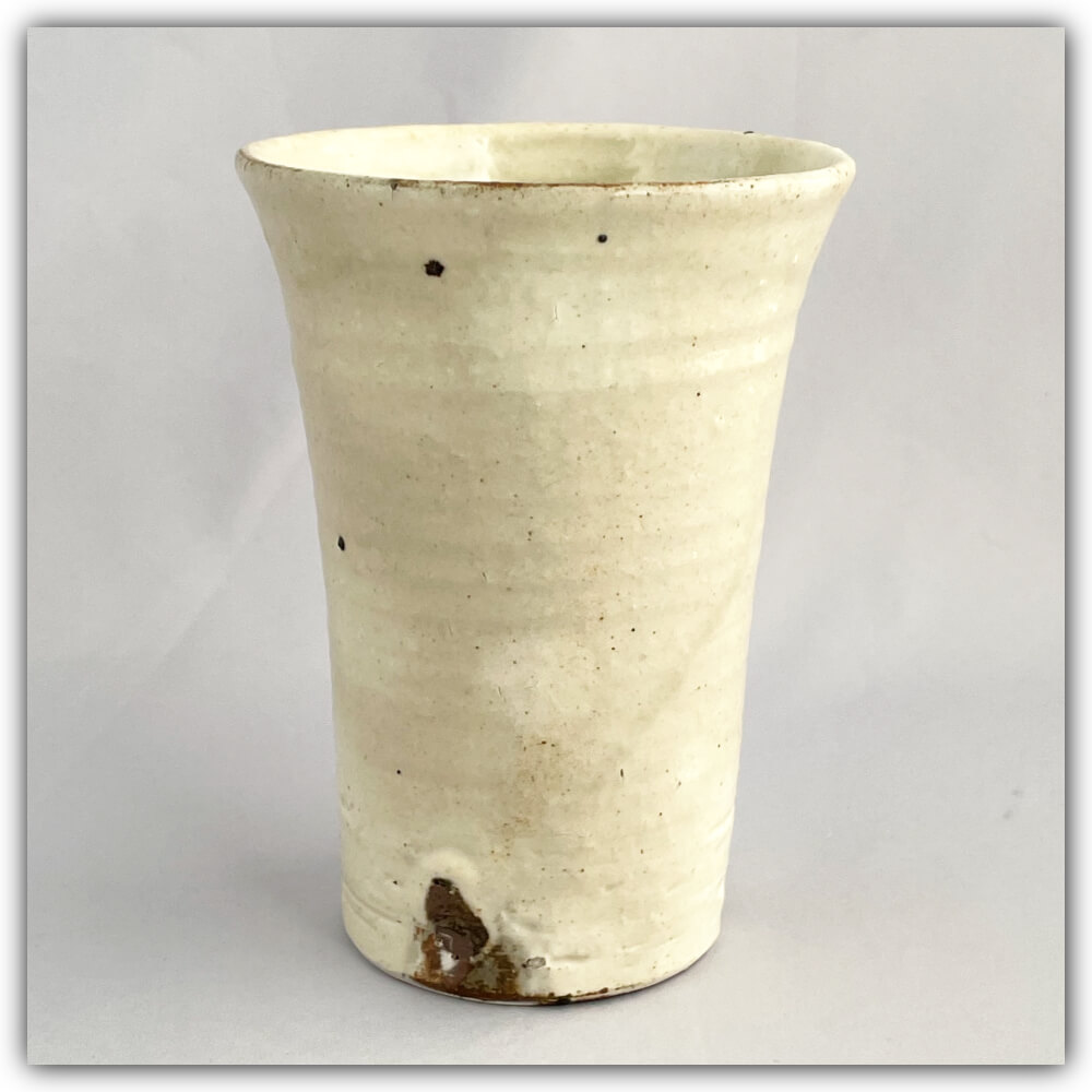 京焼 清水焼 フリーカップ 黄粉引 大 鈴華窯 鈴木智尋　タンブラー ビアカップ ビールグラス ビアカッ..