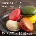 静マカロン14個セット洋菓子 アーモンド チョコベースとバターベースのクリームに、レーズンやくるみをではさんでいます。 スイーツ クール便 おやつ かわいい お土産 ギフト お菓子 プレゼント 贈答用