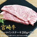 宮崎牛サーロインステーキ 約200g×2枚 ステーキ 牛肉 国産 サーロイン 宮崎牛 a5 a4 お中元 ステーキ肉 宮崎県産 400g 2人前 ステーキ用サーロイン 黒毛和牛 牛肉 贈答 サシ 贈り物 御祝 プレゼント