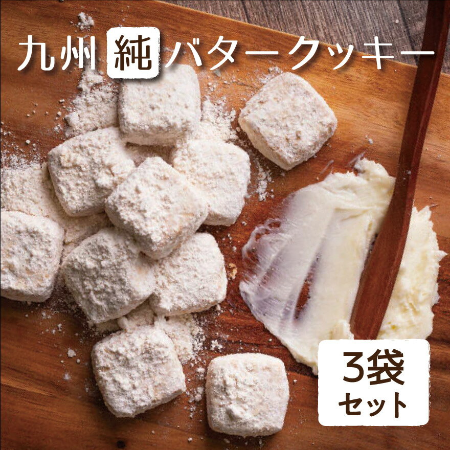 クッキー 九州純バタークッキー3袋セット きなこ バター香る ザクほろ食感 九州産原材料使用 和風ソフトクッキー 添加物不使用 昭栄堂 お土産 手土産 ギフト プレゼント スイーツ お土産 お中元 敬老の日