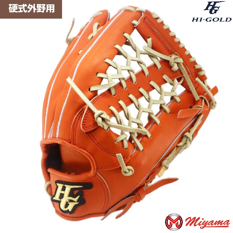 Rakuten - ハイゴールド HI-GOLD 331 外野手用 硬式グローブ ネイビー 外野用 硬式グローブ グラブ 右投げ 海外 外野