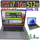 【クリエイター・憧れのmac】◆ Apple MacBook Pro A1990 / 15.4型◆ Core i7 2.6GHz /高速 512GB SSD / メモリ16GB◆Radeon Pro 560X 搭載 ◆ macOS HighSierra + Win11Pro【デュアルOS】到着後すぐに使える ACアダプター付き