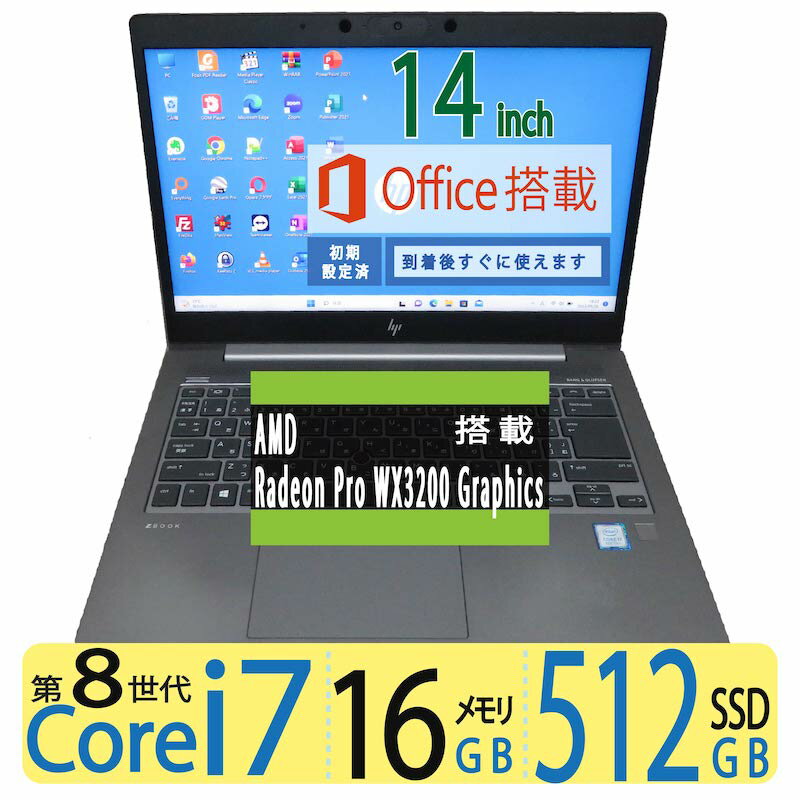  ߷׼/ǥʡ AMD Radeon Pro WX 3100ܡ  HP ZBook 14u G6 Mobile Workstation ®ưCore i7-8565U /  16GB / SSD 512GB  Windows 11 Pro Officeբ 143ݾڢ Bluetooth 8i7