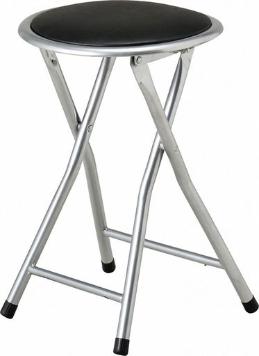 パール金属パイプイス折りたたみブラックN-7871