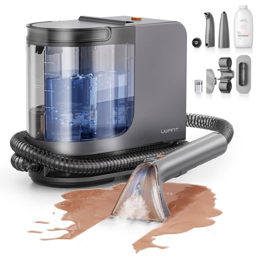 【60°C温水x100°C高温スチームで、繊維奥の汚れまで徹底洗浄】uwant スチームクリーナーは、普段使いに便利な60°C温水洗浄と、頑固な汚れを浮かせて分解する100°C高温スチームを搭載。食べこぼしのシミ、汗汚れ、油汚れ、ペットの粗相跡など、水だけでは落ちにくい汚れもしっかり洗浄できます。さらに高温スチームがニオイや雑菌にもアプローチ。ソファ、カーペット、マットレス、車内シートなど、洗いにくい布製品も自宅で手軽に清潔ケアできます。 【最大18,000Paの強力吸引で、汚れも汚水もパワフル除去】uwant カーペットクリーナーは、最大18,000Paの強力吸引を搭載し、浮かせた汚れや汚水をしっかり吸引。繊維奥に残りやすい水分まで素早く吸い取るため、「掃除後も湿っぽい」「ニオイが残る」といった布製品クリーナーによくある悩みを軽減します。ソファ、カーペット、マットレス、車内シートなどの布製品も、ベタつきを抑えながらスッキリ清潔に洗浄。乾きやすく、毎日のお手入れも快適に行えます。