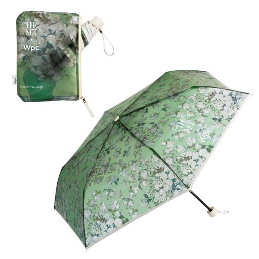 Wpc.[ビニール傘]メトロポリタン美術館名画アンブレラミニファン・ゴッホ/薔薇折りたたみ傘クラッチケ..