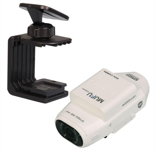 ドライブレコーダー車載2カメラ録画自動車装着即時録画WiFi200万画素フルHD4000mAhバッテリー内蔵スマート感知センサーMUFUホワイトMF-BDVR004W-RE01