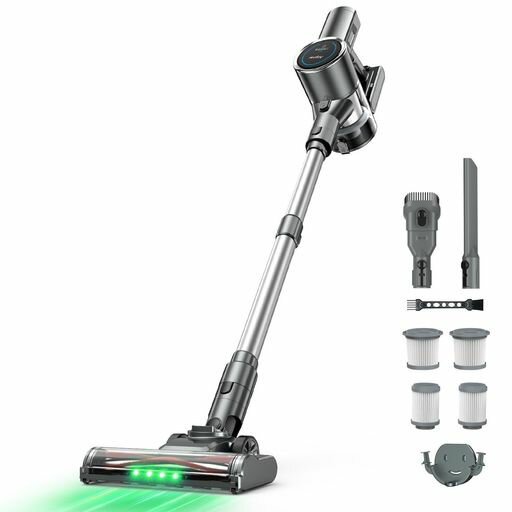 掃除機コードレス【55000pa強力吸引・自立式・新登場!】Airpherコードレス掃除機強力55kPA60分連働LED..