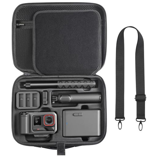 Insta 360 ACE Pro/ACE Pro 2 Xplorer Grip Proフラッシュプリントキット付属品ハードストレージトラベルバッグ拡張ケージ、Insta 360 Mini 2 in 1三脚/114 cm自撮り棒に適用