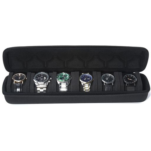 AUKURA6腕時計ロールトラベルケースハードジッパーケース収納オーガナイザー男女兼用動かない腕時計用..