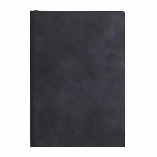 MOCOXYKLXY日記帳A5メモ帳ノートPU革製100枚200ページ14.7cmx21cm持ち運び便利オフィス勉強用ノートスケジュール帳(ブラック)