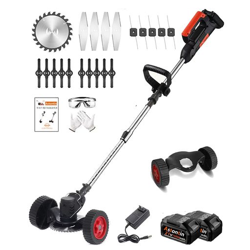 充電式草刈機電動草刈り機1800w低騒音20000rpm1.6kg軽量コードレスセキュリティ設計伸縮折り畳み角度調..
