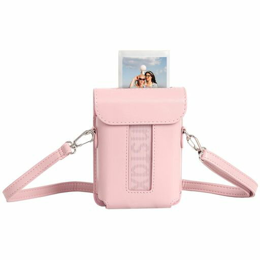 HIYQINforスマホプリンターケース、チェキLink3ケースinstaxminiLink3ケース富士フイルムチェキスマホプリンターminiLink3カメラケースショルダーストラップ付きPUレザー