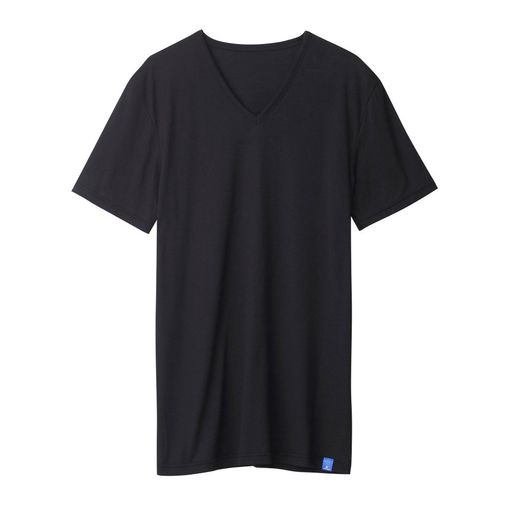 [グンゼ]インナートップスクールマジック天竺Vネック半袖MC1815メンズNEWブラックL