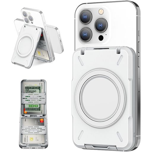 【スキミング防止】PROfezzionMagSafeカードケーススマホスタンド【カード4枚カード入れ】MagSafe対応ウォレットマグセーフスマホカードケース&...