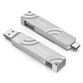 ORICO1TBソリッド・ステート・フラッシュ・ドライブ、USB3.2Gen2インターフェイス、USB-C&USB-A外付SSD、デュアルエンド360°回転可能アルミボディ耐衝撃設計、大容量ストレージ、G201
