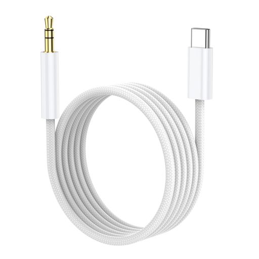 USB Cから3.5mmオーディオアックスジャックケーブル(1m)iPhone 17/16/15用 AUXケーブル Type-C to 3.5mm ヘッドフォン カーオーディオケーブル iPhone 17/16/15、Samsung Galaxy S25