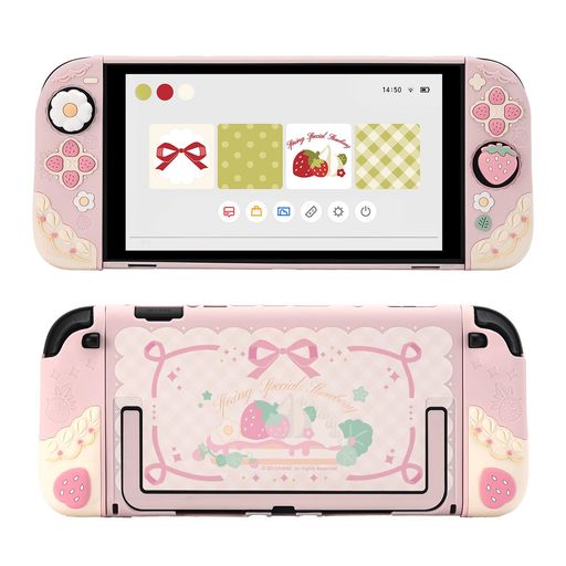「令和7年2025年最新版!!対応機種」旧型Switch/OLED/Switch Lite非対応。※NS2純正ドックには個体差あり。一部で装着がきつく感じる場合があります。改善中のため、気になる方は購入前にご注意ください。 「オリジナル可愛いデザイン」疲れた心を癒す優しいデザインに加え、豊富なバリエーションであなたの Switch 2 を華やかに彩ります。オンリーワンのケースとして、自分用にも、プレゼントにも最適です。 「分割式構造で使いやすい」ボタンやポート、排気口を塞がない分割デザインで、Joy Con の着脱もストレスなく行えます。本体の全機能に完全アクセスでき、ゲームプレイ中も快適に操作可能です。 【ワンタッチで簡単装着】工具不要のストレスフリー設計。カチッと音が鳴るまで押し込むだけの簡単取り付けで、本体を傷つける心配もありません。 「ギフトに最適」ゲーマーの友達へのプレゼントとして大人気。クリスマスやバレンタイン、誕生日などの特別な日にもぴったりで、可愛らしいデザインが贈る相手の心をしっかりと惹きつけます。