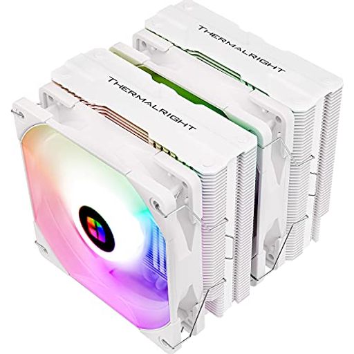 THERMALRIGHT PA120 White ARGB CPU風冷放熱器、ダブルタワー式放熱器、6本のホットパイプCPU冷却器、ダブルTL-C12W-S