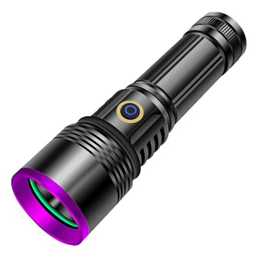 ブラックライト 365nm 強力 30W アニサキスライト USB充電式 紫外線ライト 電量指...