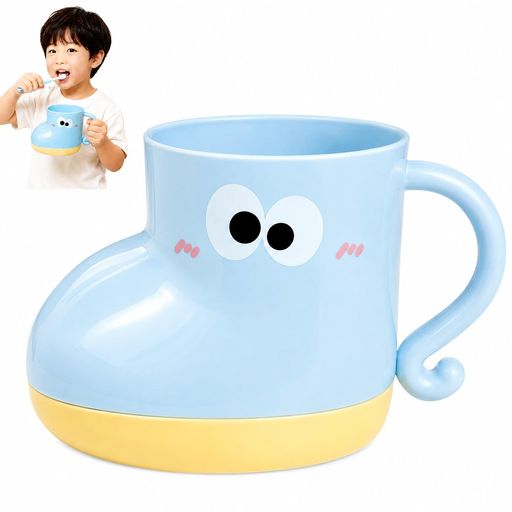 🧸【子供用にぴったり・歯みがきが楽しくなる】かわいいシューズ型と目玉デザインが特徴の子供用うがいコップです。やさしいパステルカラーで、洗面所に置くだけでも明るい雰囲気に。お子さまが自分から使いたくなるキッズ用歯磨きコップとしておすすめです。 💧 【450ml大容量・取っ手付き】たっぷり使える約450ml容量で、うがい・歯みがき・洗面時に便利です。大きめの取っ手付きなので、キッズでも持ちやすく、小さなお子さまの毎日のうがい習慣づくりをサポートします。 リサイクル 塗り️ 【軽量PP素材で子供用にも使いやすい】軽くて扱いやすいPP素材を採用。落としても割れにくく、子供用の洗面コップとして毎日使いやすい仕様です。ご家庭の洗面所、バスルーム、ファミリー用にも便利です。 🪥 【歯ブラシ収納にも使える2WAY仕様】うがいコップとしてだけでなく、歯ブラシスタンドとしても使える便利なデザイン。キッズ用歯ブラシを立てて収納できるので、洗面台まわりをすっきり整えたい方にもおすすめです。 🛁 【洗いやすく清潔に使いやすい】広口タイプで内側まで洗いやすく、使用後のお手入れも簡単です。