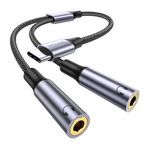 携帯電話、ノートパソコン、タブレット。 【USB Cオーディオ共有スプリッター】このUSB Cヘッドホンスプリッターは、1つのUSB Type Cポートからの信号を2つの3.5mmメスAUXポートに変換します。 映画や音楽を見るときに、1 つのイヤホンを仲間と共有する必要はありません。 このオーディオ Y スプリッターケーブルは、同じオーディオ再生用に2つのヘッドセットを接続できます。 【強力なチップ】このUSB C to Auxスプリッターは、高集積、低消費、すべてのサウンドの詳細が鮮やかに転送され、パワフルな低音、滑らかな中音、鮮明な高音域を採用しています。 さらに、オーディオ信号出力を向上させるためにアンプコードが追加されたため、このUSB C - Auxアダプターは推力が良く、PROサウンドをもたらします。 【完全な互換性】このUSB C - デュアル3.5mm AUXヘッドホンアダプターは、Ultra/S20 Z Flip/S10/S10+/Note10、Google Pixel 4/4 XL/3/3 XL/2/2 XL、XZ3、HUAWEI P40などのほとんどのデバイスに使用できます。