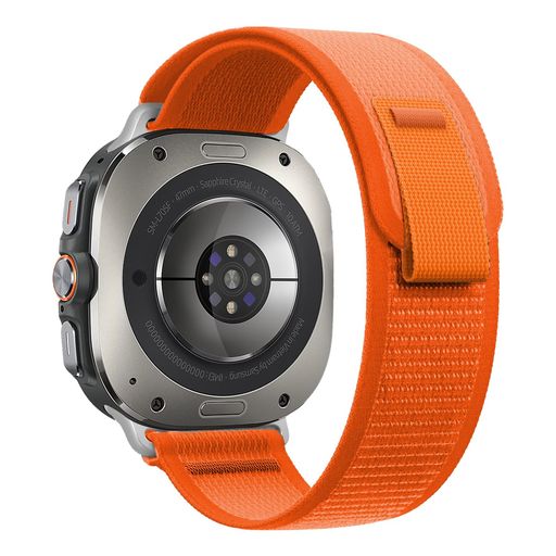  コンパチブル galaxy watch ultra バンド 47mm、トレイルループナイロンバンド galaxy watch ウルトラ バンド galaxyウォッチ ultra バンド メンズ レディース、オレンジ