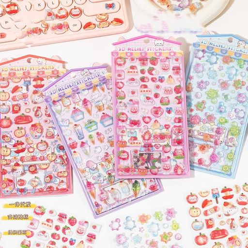 3D立体デザイン: ぷっくりとした立体感のある可愛いステッカーで、手帳やノート、DIYクラフトに最適です 豊富なデザイン: ねこや果物などの可愛らしいモチーフが揃っており、子供から大人まで楽しめるデザインバリエーション 様々なシーンに使える充実の内容、もちもちとした質感が特徴です 多用途: 手帳のデコレーション、スクラップブッキング、ギフトラッピング、スマホケースなど幅広い用途に活用可能 コンパクトなパッケージで保管や持ち運びにも便利です
