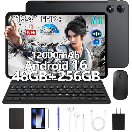 【13.4インチ・120Hz・Widevine L1】13.4インチ大画面と120Hz高リフレッシュレートを採用し、スクロールや動画を滑らかに表示。Widevine L1認証にも対応し、高画質動画を楽しめます。動画視聴、電子書籍、オンライン授業、在宅ワークにもおすすめの大画面Androidタブレットです。 【Android 16 &amp; Gemini AI対応】P13PROはAndroid 16を搭載した13.4インチ高性能タブレット。Gemini AIに対応し、検索、文章作成、翻訳、学習などをAIがサポート。UNISOC T7280オクタコアCPUを搭載し、動画視聴、SNS、Web閲覧、オンライン学習なども快適です。GMS認証済みでGoogle Playにも対応しています。 【48GB RAM+256GB ROM・2TB拡張】最大48GB RAMと256GB大容量ストレージを搭載し、アプリや写真、動画、仕事用ファイルをたっぷり保存可能。さらにTFカードで最大2TBまで容量を拡張できます。マルチタスクにも対応し、仕事・学習・エンタメまで幅広く活躍します。※48GBは物理RAM+拡張RAMの最大容量です。