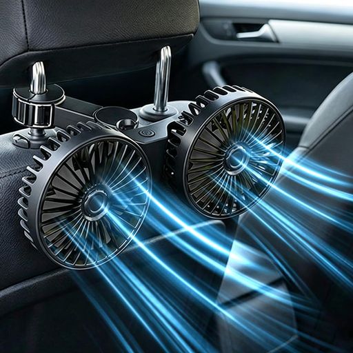 【最新バージョン 車載扇風機】この車 後部座席ファンは、5枚羽根とツインヘッドのデザインを採用しており、より強力で、送風範囲がより広いです。車内のあらゆる方向に送風し、車内の空気のより効率的に循環させます。 【角度調節可能&amp;3段階風量調節】この車 扇風機には回転可能なファンヘッドが2つ装備されており、ファンヘッドは90°調整可能、USB後部座席カーファンベースは360°回転できるため、ファンの角度を簡単に調整でき、方向は手動で回転できます。風量は3段階で調整でき、ボタン一つで「弱」「中」「強」、「オフ」瞬時に切り替えが可能です。多方向に風を送ることができ、1台で車の後部全体を心地よい涼しさで包むことができます。それぞれお好みの風量と角度を調節できます。操作は簡単で便利です。 【幅広い車種対応・簡単取り付】USB給電,車載扇風機は汎用USB電源コネクタを採用しているため、多くの出力電源と車種に適しています。簡単取り付け,バックルの一端をヘッドレストロッドに置き、もう一方の端がヘッドレストロッドに引っかかるまで押し込むだけで取り付けが完了します。