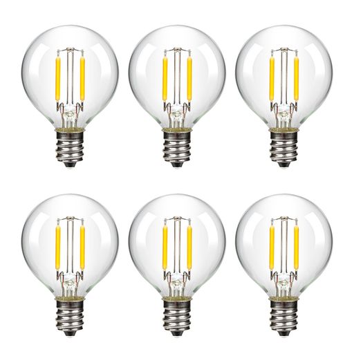 LEDフィラメント電球E12口金10W形相当2700K電球色1Wエジソン型ミニボール装飾電球雰囲気照明常夜灯非調..