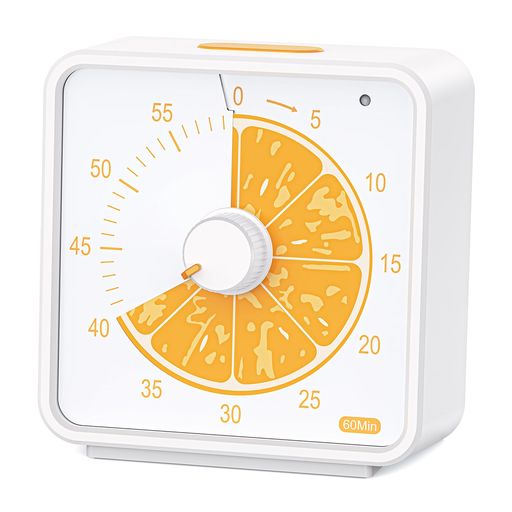 Conchstar60分ビジュアルタイマー子供用フルーツパターンデザインビジュアルカウントダウンタイマー教..