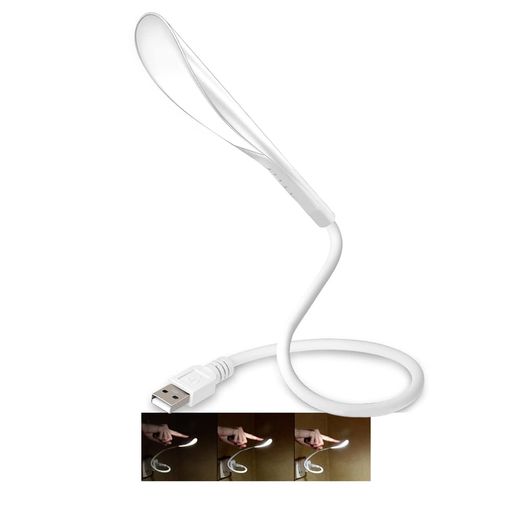 モニターライト パソコン ライト USBライト 読書灯 デスクライト (白 1個)3段階調光可能 USB-Aポート/ノートパソコン/充電宝/USB-A充電ヘッドに適しています USB充電用 読み取りランプテーブル…
