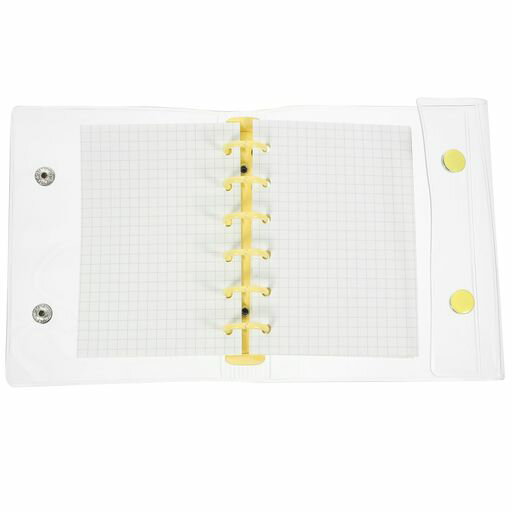 OperitacxミニA7バインダークリア6穴シール帳透明ミニ手帳メモ帳ポータブルPvc、紙、アルミニウム合金..