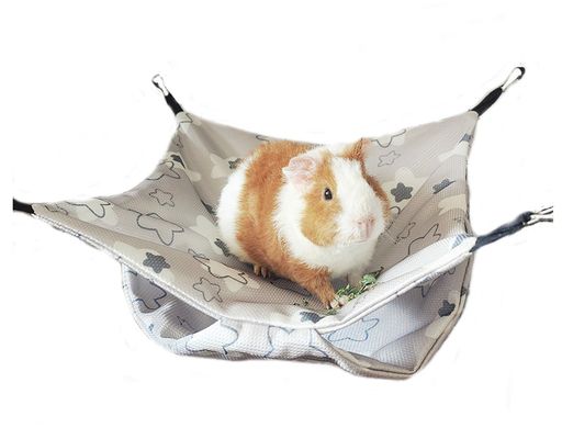 ふく福通气性小動物用ハンモックメッシュハムスターハンモックベッド寝床ペットモモンガハンモック二重..