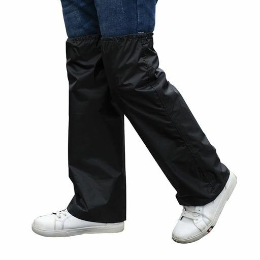 [JetWave]レッグカバー防水撥水梅雨対策ブラック自転車通勤通学アウトドア野外フェス登山旅行雨具雨よけ雨の日対策携帯便利軽量持ち運び簡単男女兼用足元保護泥はね防止滑り止め設計ズ…