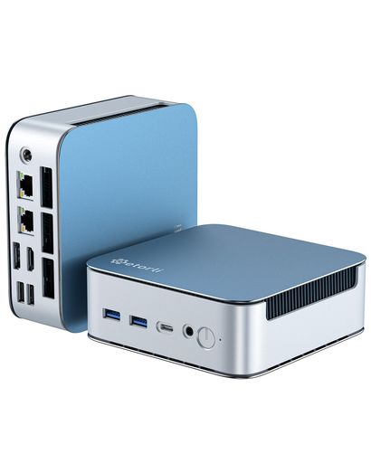 GetorliミニPC Ryzen 5 6600H搭載(性能が5825U/7430Uを上回る) mini pc 6コア12スレッド 最大4.5GHz ミニパソコン 16GB LPDDR5 512GB NVMe SSD コンパクトpc 3画面出力対応