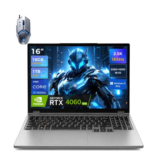 TOPGRO S1 MAX ゲーミングノートPC RTX4060・i7-11370H・2.5K 165Hz・メモリ16GB SSD1TB・ゲーミングマウス・マウスパッド・日本語キーボードフィルム付き・高性能AIPC・ノートパソコン 16インチ
