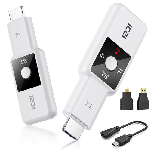 ICZI ワイヤレス hdmi 送受信機セット hdmi 無線化 LEDディスプレイ搭載【日本技適...