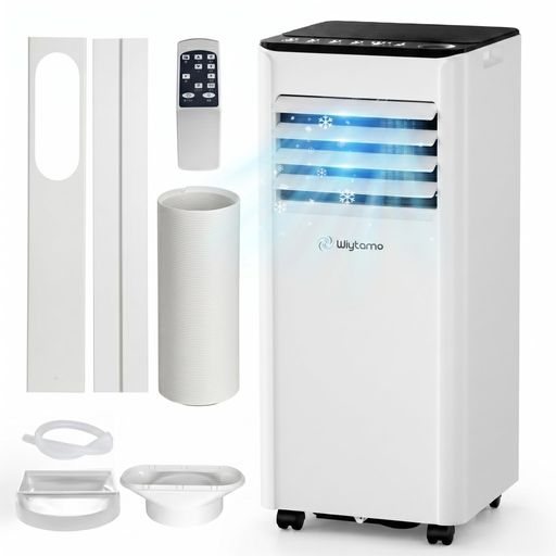 Wiytamo スポットクーラー  2.6KW 9000BTU 移動式エアコン 8~10畳対応 工事不要 家庭用 ポータブルエアコン 3-in-1 冷房 除湿 送風 1日最大30L除湿 24Hタイマー 排水ホース付き キッ…