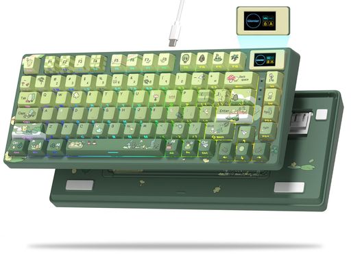 Womier SK80 75% キーボード カラーマルチメディアディスプレイ付き メカニカルキーボード