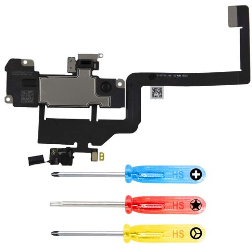 MMOBIEL 互換性あり適合 Phone 11 2019 対応 イヤーピース - イヤホン/イヤースピーカー交換用 - 近接センサーとドライバー付き