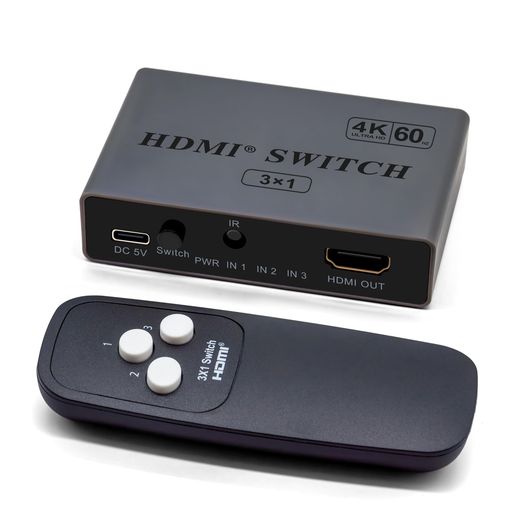 4K@60Hz対応: 高解像度4K@60Hzと HDR、HDCP2.2に対応し、鮮明な映像品質を実現 3入力1出力: 3台のHDMI機器を1台のディスプレイに接続可能で、簡単に切り替えが可能 音声対応: Dolby/DTSオーディオフォーマットをサポートし、臨場感のあるサウンドを実現 簡単操作: リモコン付きで離れた場所からの操作が可能、プラグアンドプレイで設定不要 電源供給: 付属のUSB給電ケーブルで安定した動作を実現、自動切替機能搭載で便利 重要なお知らせ:輸送上の理由により、リモコンには電池が同梱されておりません。AAA電池をご自身でご購入ください