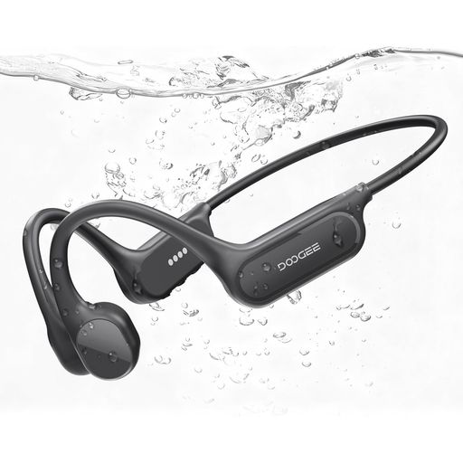 DOOGEE Eco 骨伝導イヤホン IP68 水泳級防水 32GB メモリ内蔵 MP3 プレーヤー搭載 ...