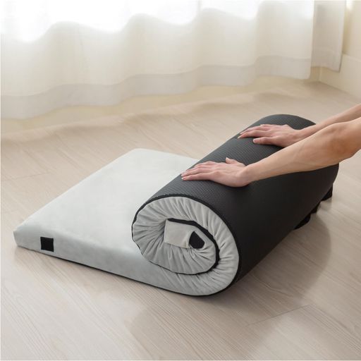 SynthoSpace車中泊ごろ寝マット28Dコット防水加工防菌防臭滑り止め低反発マットレス体圧分散厚み5cmお昼寝マット折り畳みバックル丸めて収納来客用布団コットテント泊ソロキャン防災用180*…